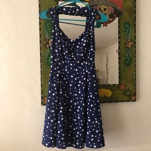 DONATED Forever 21 Navy Polka Dot Dress